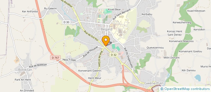 localisation de l'entreprise OLIVIER FARIA MAITRE D'OEUVRE  BEGARD