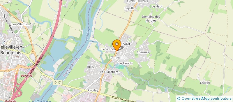 localisation de l'entreprise OLIVIER MALLET à GUEREINS