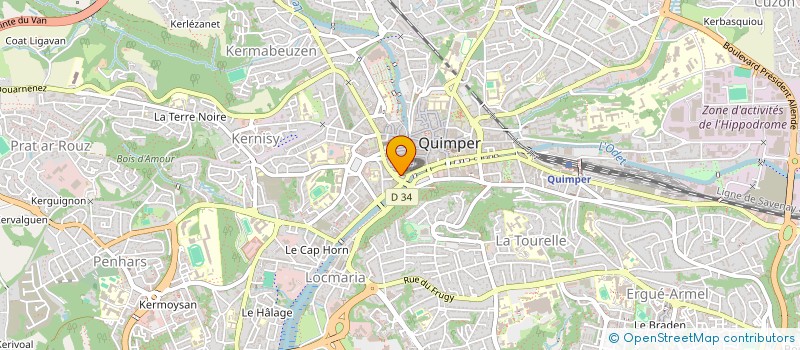 localisation de l'entreprise OLIVIER ROHEE FINANCES ET PATRIMOINE à QUIMPER