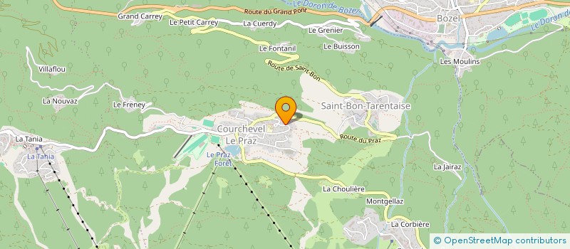 localisation de l'entreprise OLIVIER TRANSPORTS à COURCHEVEL