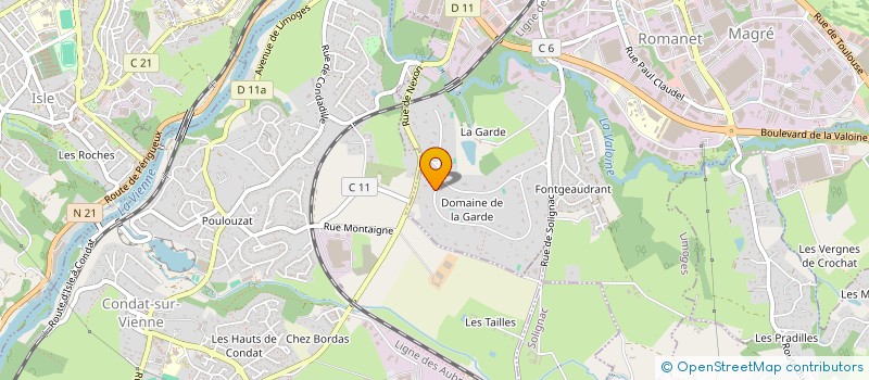 localisation de l'entreprise OLIVIERS à LIMOGES