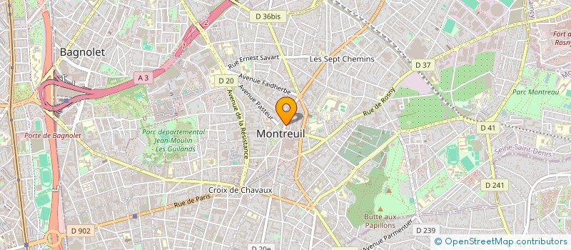 localisation de l'entreprise OLIVOPTIC à MONTREUIL
