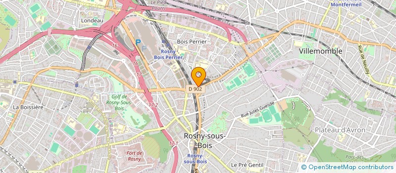 localisation de l'entreprise OLLIER à ROSNY SOUS BOIS