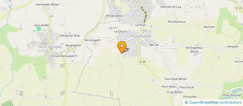 localisation de l'entreprise OLLIER CARRELAGE  PLOUZEVEDE