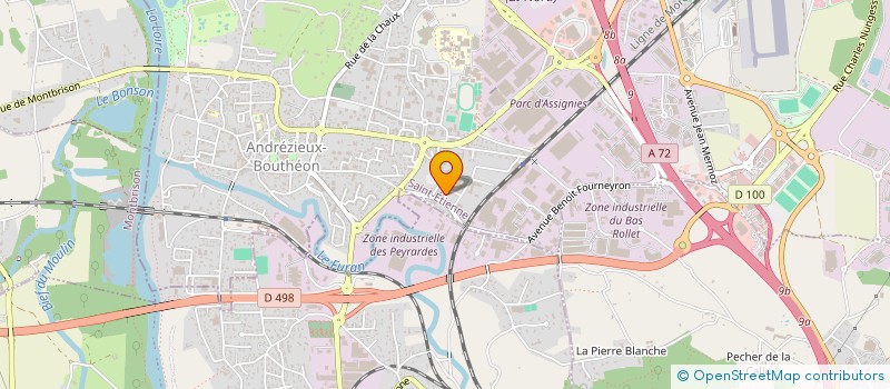 localisation de l'entreprise OLLIER PONCET COMMERCIALISATION  ANDREZIEUX-BOUTHEON