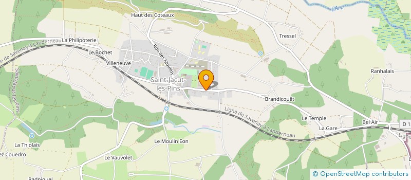 localisation de l'entreprise OLLIVIER PEINTURE  SAINT-JACUT-LES-PINS