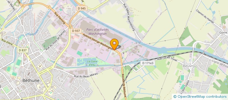 localisation de l'entreprise OLLIVIER TRANSIT LEGAY à BETHUNE