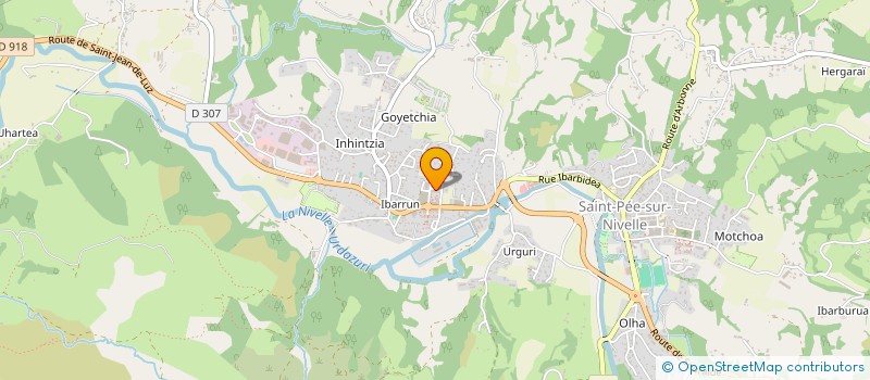 localisation de l'entreprise OLLIVON PEINTURE à SAINT-PEE-SUR-NIVELLE