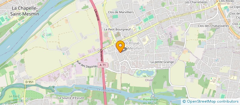 localisation de l'entreprise OLM LES BUISSONS à SAINT-PRYVE-SAINT-MESMIN
