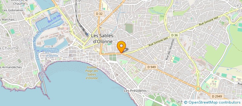 localisation de l'entreprise OLONNE ASSURANCE COURTAGE à LES SABLES D'OLONNE