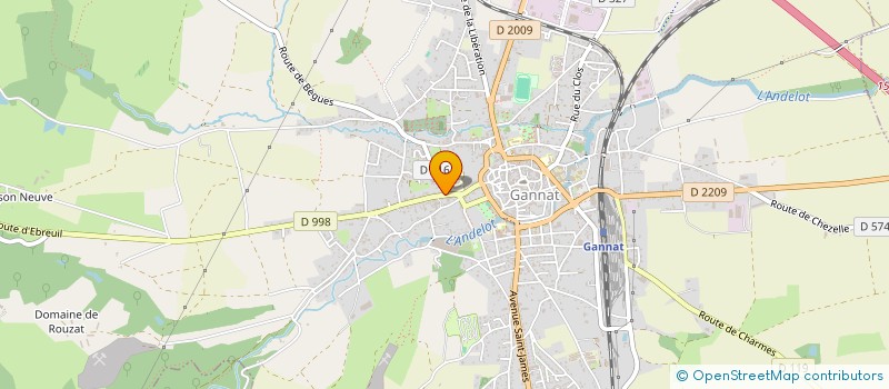 localisation de l'entreprise OLONNEA  GANNAT