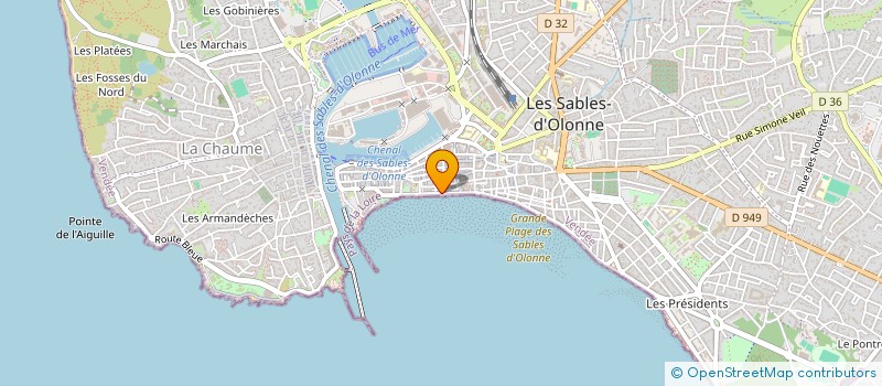 localisation de l'entreprise OLOSUD à LES SABLES D'OLONNE