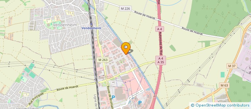 localisation de l'entreprise OLYHAM CUISINES à VENDENHEIM