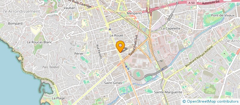 localisation de l'entreprise OLYMP'OPTIC à MARSEILLE