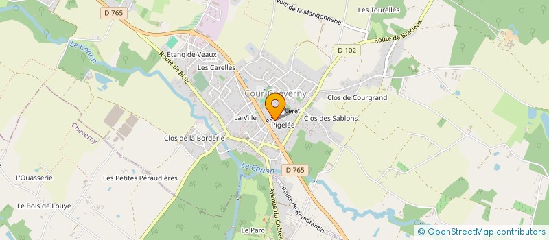 localisation de l'entreprise OLYMPE  COUR-CHEVERNY