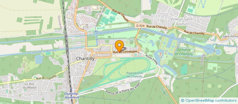 localisation de l'entreprise OLYMPE  CHANTILLY