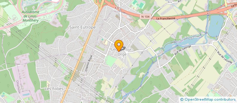 localisation de l'entreprise OLYMPE 91 à LEUVILLE-SUR-ORGE