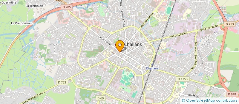 localisation de l'entreprise OLYMPE à CHALLANS