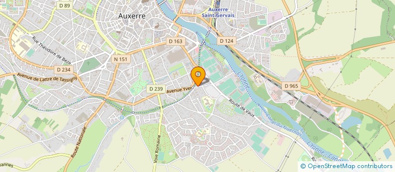 localisation de l'entreprise OLYMPIC CANOE KAYAK AUXERROIS à AUXERRE