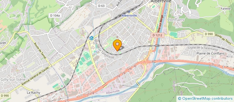 localisation de l'entreprise OLYMPIQUE ALBERTVILLE SHORT TRACK  ALBERTVILLE