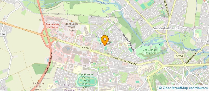 localisation de l'entreprise OLYMPIQUE ARRAS FOOTBALL à ARRAS