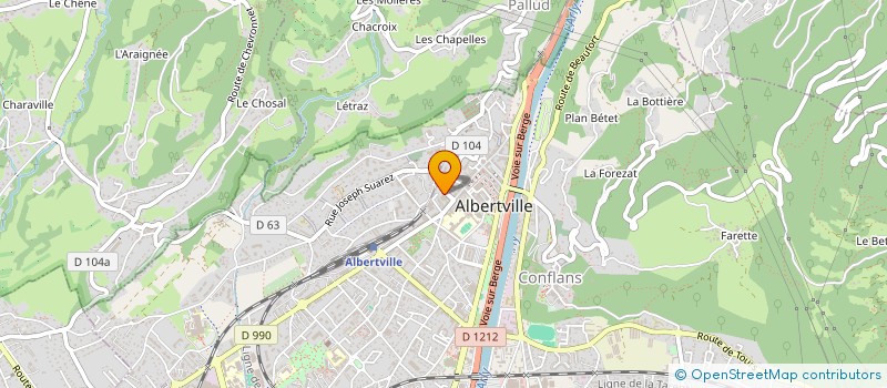 localisation de l'entreprise OLYMPIQUE BOBSLEIGH LUGE SKELETON  ALBERTVILLE