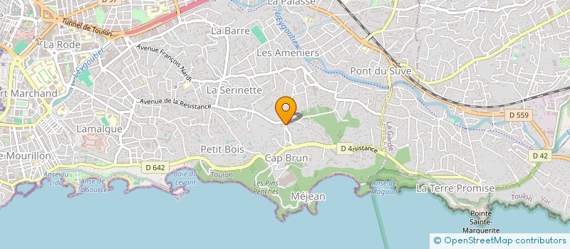 localisation de l'entreprise OLYMPIQUE CAP BRUN  TOULON