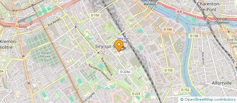 localisation de l'entreprise OLYMPIQUE CLUB D'IVRY  IVRY-SUR-SEINE