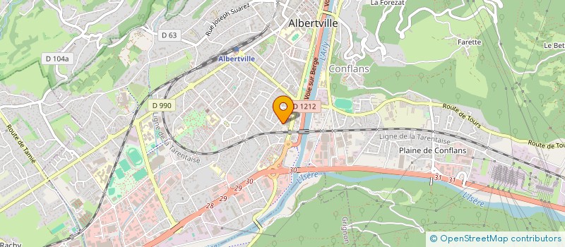 localisation de l'entreprise OLYMPIQUE CYCLISME ALBERTVILLE  ALBERTVILLE