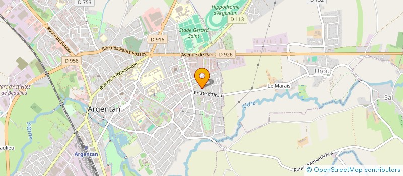 localisation de l'entreprise OLYMPIQUE D'ARGENTAN OMNISPORTS à ARGENTAN