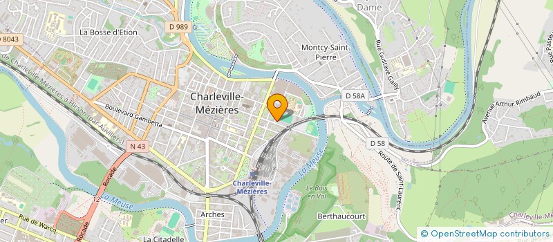 localisation de l'entreprise OLYMPIQUE DE CHARLEVILLE à CHARLEVILLE-MEZIERES