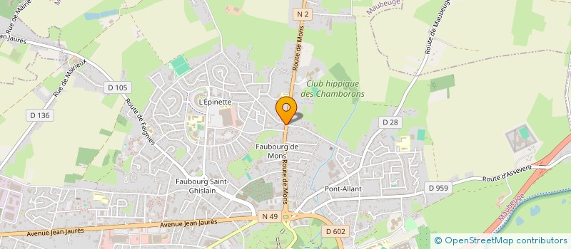 localisation de l'entreprise OLYMPIQUE FEIGNIES FUTSAL  MAUBEUGE