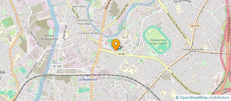 localisation de l'entreprise OLYMPIQUE MARCQUOIS FOOTBALL à MARCQ-EN-BARŒUL
