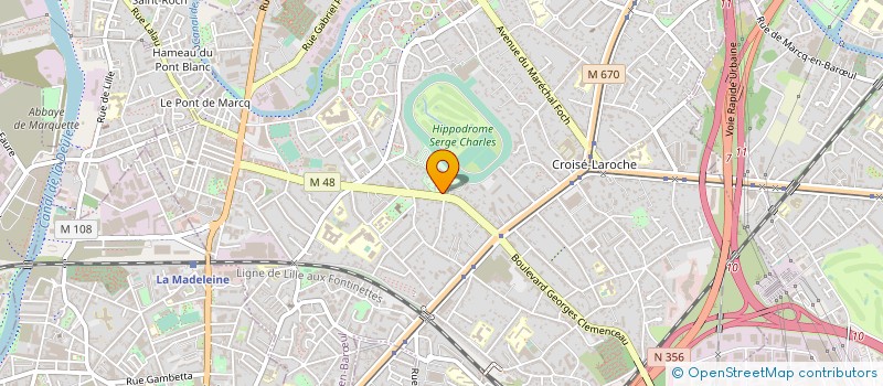 localisation de l'entreprise OLYMPIQUE MARCQUOIS RUGBY à MARCQ-EN-BARŒUL