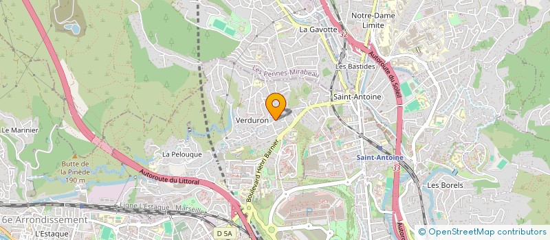 localisation de l'entreprise OLYMPIQUE MENUISERIES à MARSEILLE