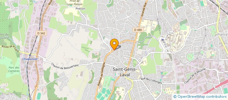 localisation de l'entreprise OLYMPIQUE SAINT GENIS LAVAL FOOTBALL à SAINT-GENIS-LAVAL
