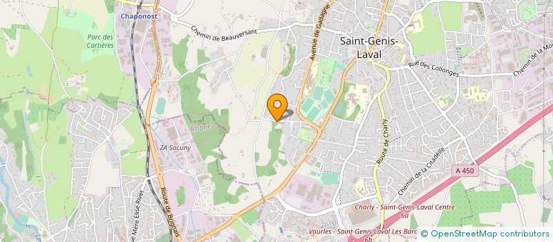 localisation de l'entreprise OLYMPIQUE SAINT GENIS LAVAL RUGBY à SAINT-GENIS-LAVAL