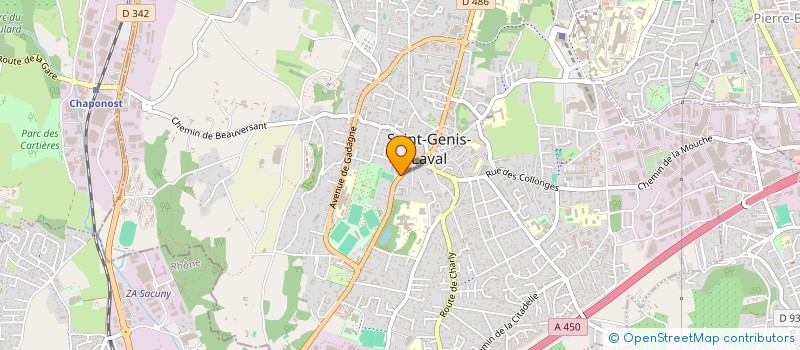 localisation de l'entreprise OLYMPIQUE SAINT GENIS LAVAL TENNIS à SAINT-GENIS-LAVAL