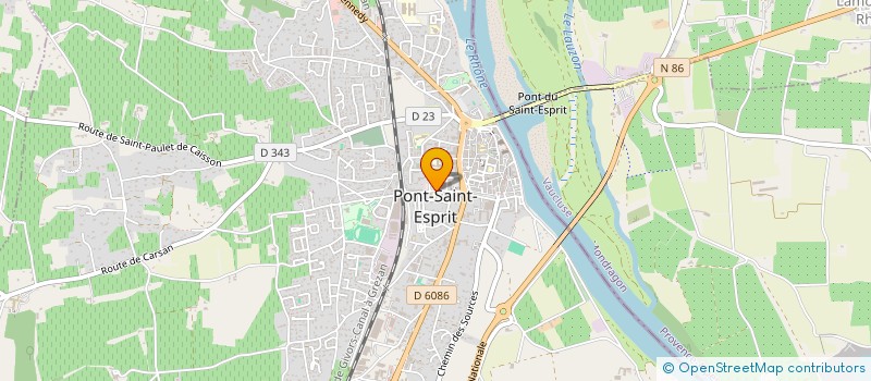 localisation de l'entreprise OLYMPIQUE SPIRIPONTAIN à PONT-SAINT-ESPRIT
