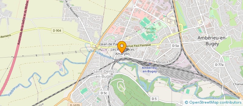 localisation de l'entreprise OLYMPIQUE TAEKWONDO AMBERIEU  AMBERIEU-EN-BUGEY