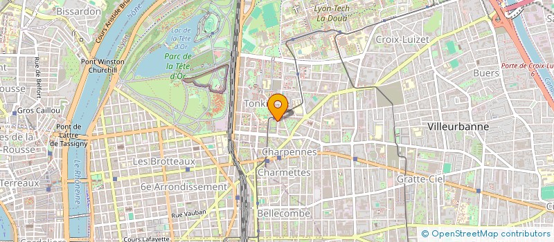 localisation de l'entreprise OLYMPIQUE TAEKWONDO VILLEURBANNAIS  ACADEMIE  OGOUDJOBI  VILLEURBANNE