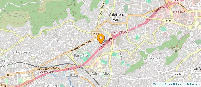 localisation de l'entreprise OLYMPIQUE TOULON  TOULON