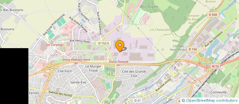 localisation de l'entreprise OMBRE ET LUMIERE à DREUX