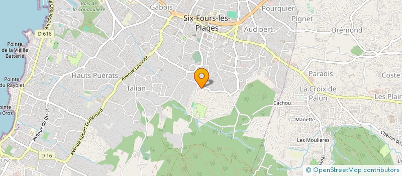 localisation de l'entreprise OMBRE ET LUMIERE à SIX-FOURS-LES-PLAGES