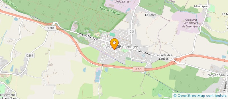 localisation de l'entreprise OMBREE BLEU  OMBREE D'ANJOU