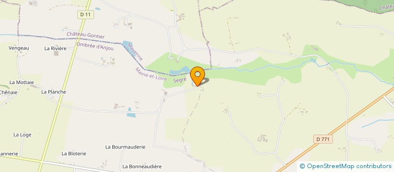 localisation de l'entreprise OMBREELEC  OMBREE D'ANJOU