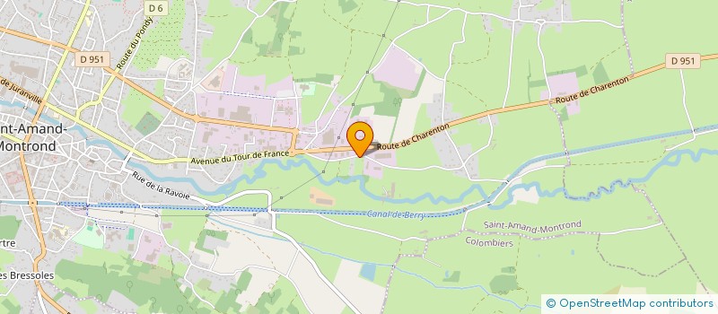 localisation de l'entreprise OMBRIERES DU CENTRE à SAINT-AMAND-MONTROND