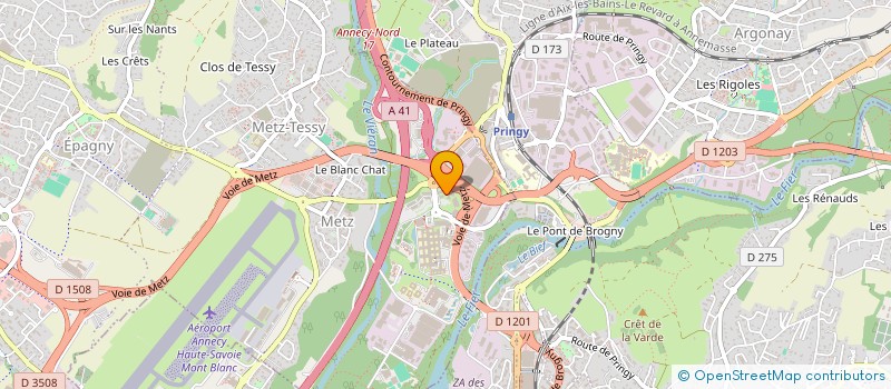 localisation de l'entreprise OMEGA 10  EPAGNY METZ-TESSY