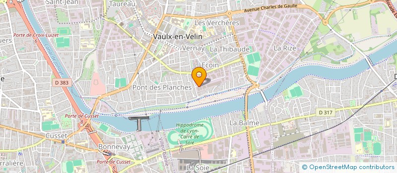 localisation de l'entreprise OMEGA à VAULX-EN-VELIN