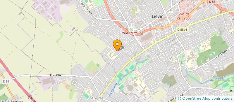 localisation de l'entreprise OMEGA à LIEVIN
